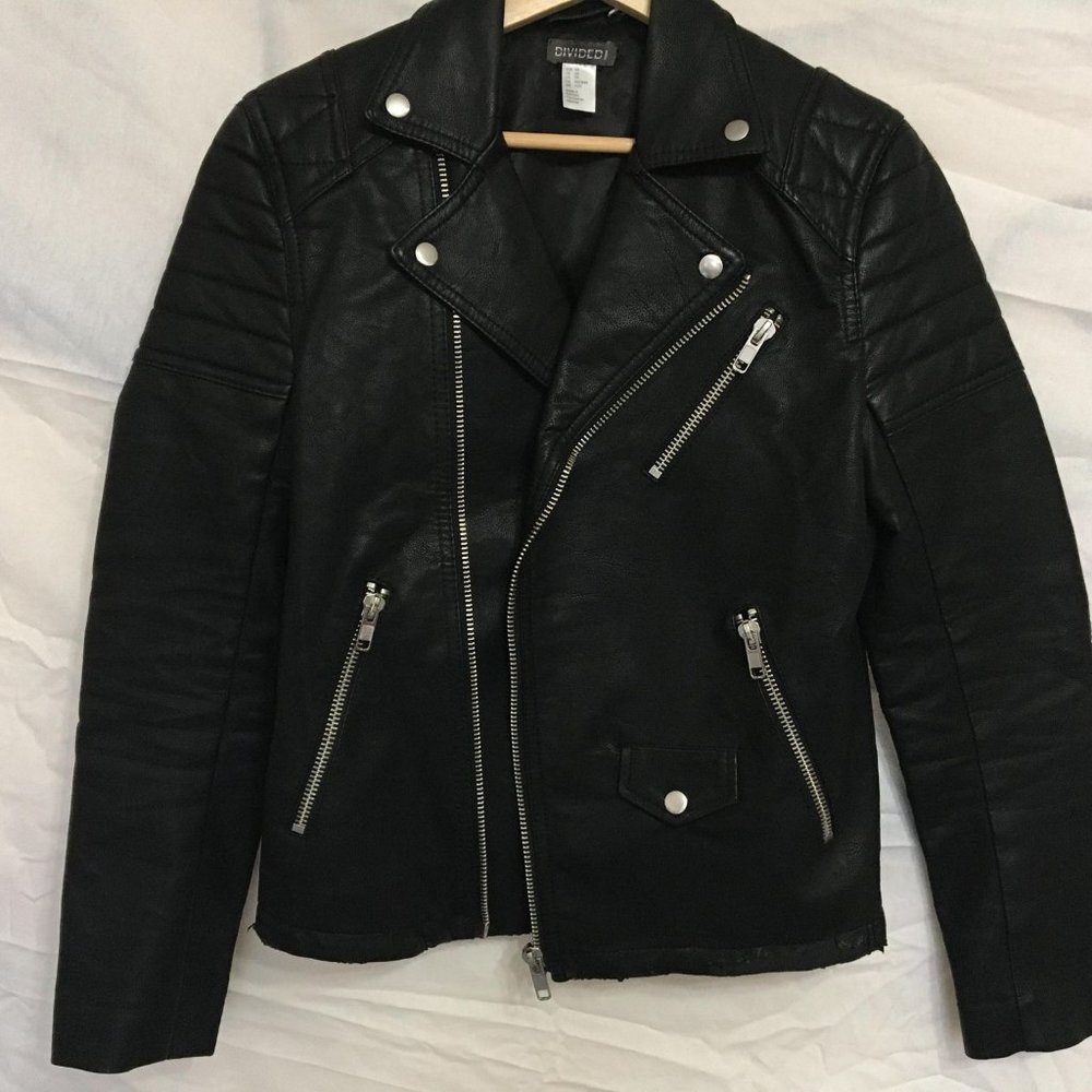 H&M Divided men's faux leather biker jacket